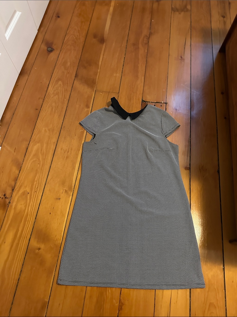 Black & White Mini Dress with Contrasting Collar